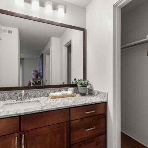 bathroom with granite
