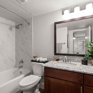 bathroom with granite