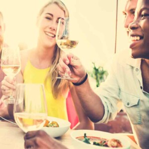 friends at dinner
